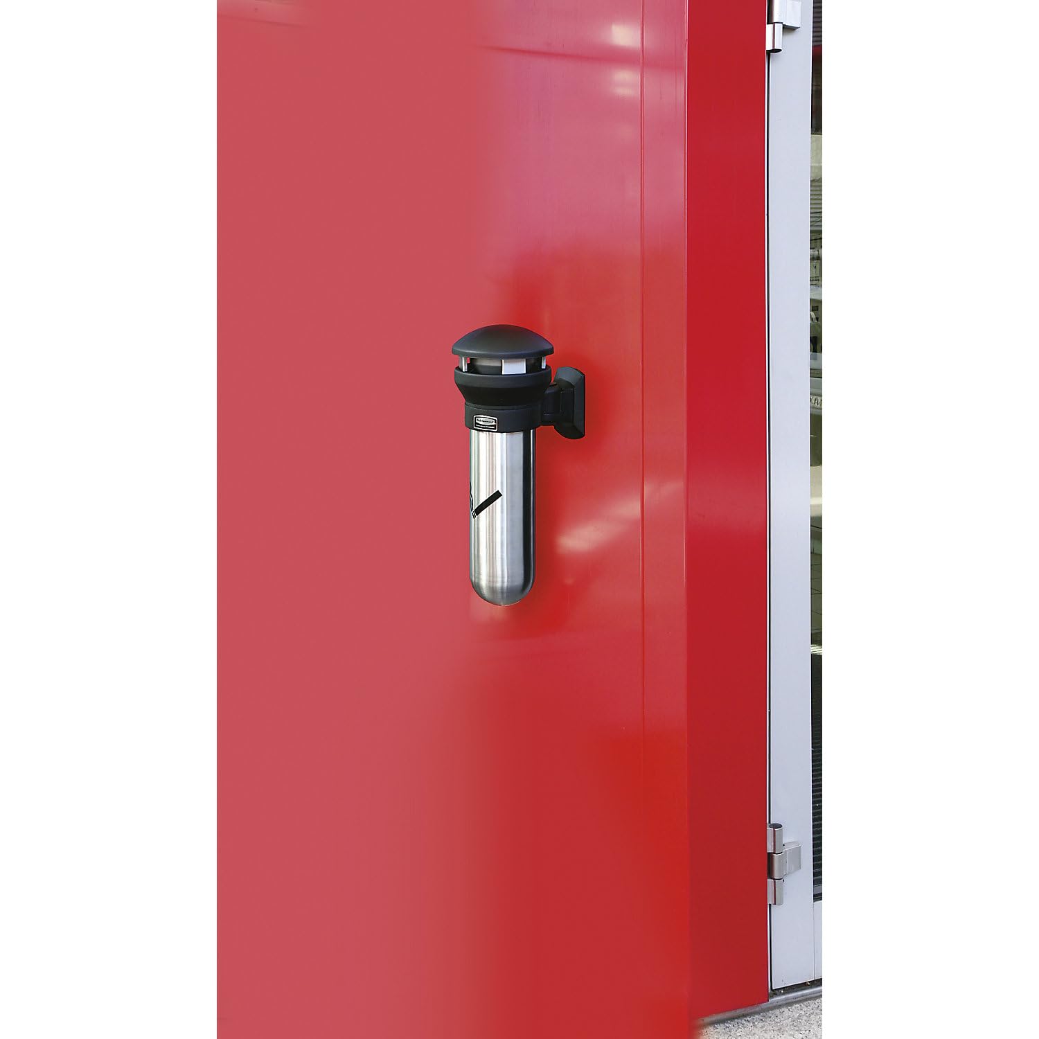 Rubbermaid Commercial Products Infinity Wall-Mount Smoker's Management Station, 3/5 Gallon, Silver, Weather Resistant Cigarette Butt Receptacle/Disposable, Outdoor Ashtray For Restaurant/Office/Mall