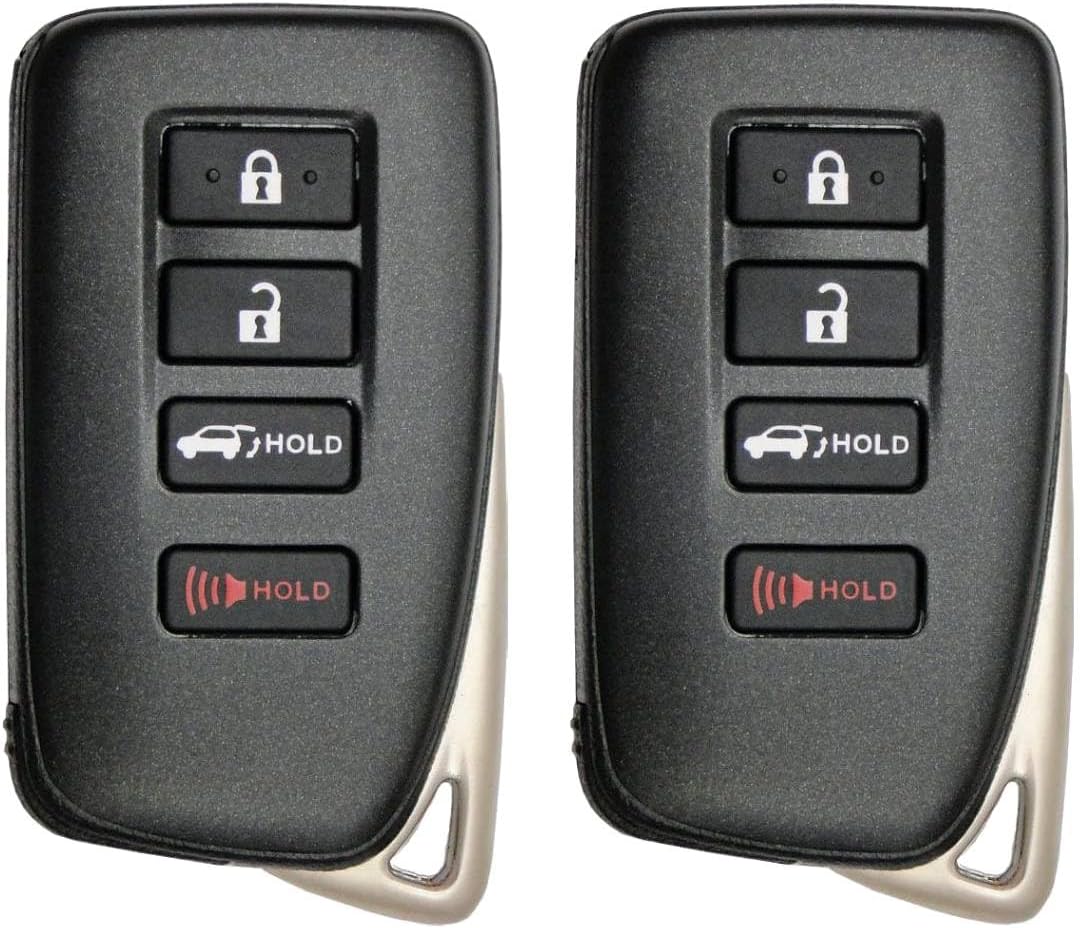 Replcament Smart Key Fob for Lexus RX450h 2017 FCC HYQ14FBB Part Number 89904-0E160 899040E160 Pack of 2