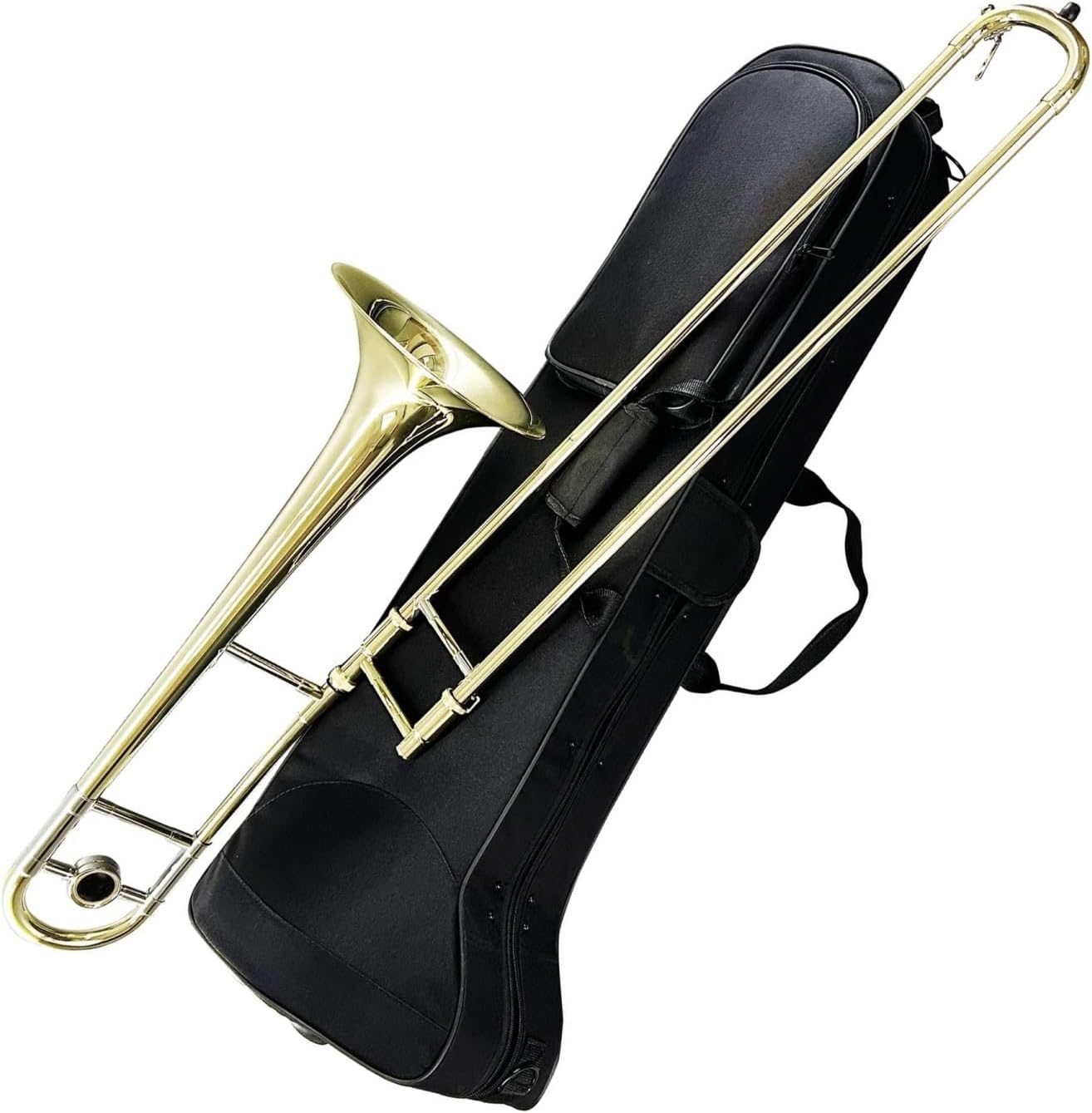 Adult Trombone Instrument Flat Gold Tenor Trombone Brass Professional Beginner Instrument