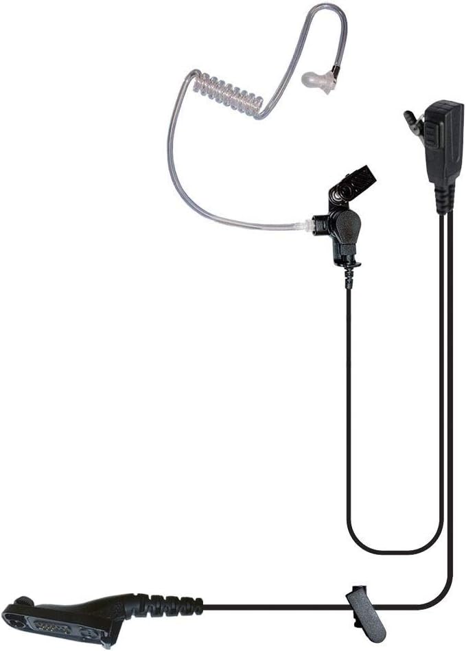 Klein Electronics Signal M7 Split-Wire Surveillance Earpiece Kit with Clear Quick-Disconnect Audio Tube for Motorola Radio Models (Works with M7 Connector pin)