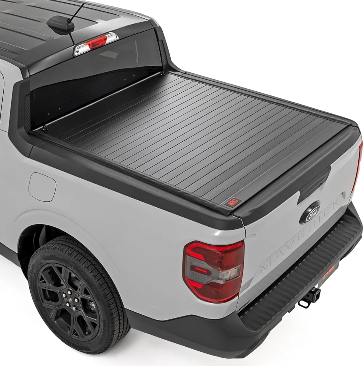 Rough Country Hard Roll-Up Tonneau Cover for Ford Maverick 4WD (2022-2026) - Aluminum Truck Bed Cover, Fits 4'6 Bed