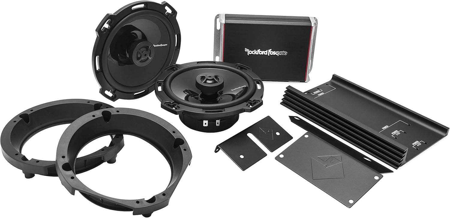 Rockford Fosgate 300 Watt Front Audio Kit for 1998-2013 Harley Davidson Motorcycles