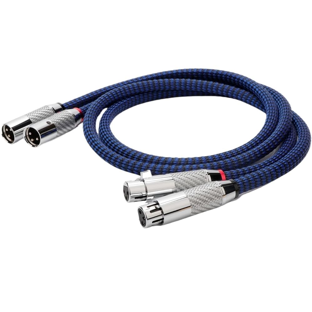 3 Pin Balanced OCC Silver Plated Low Noise Microphone Cable Male to Female Balanced Cable for Microphone, Stage, DJ(X404XR1802,0.5m)