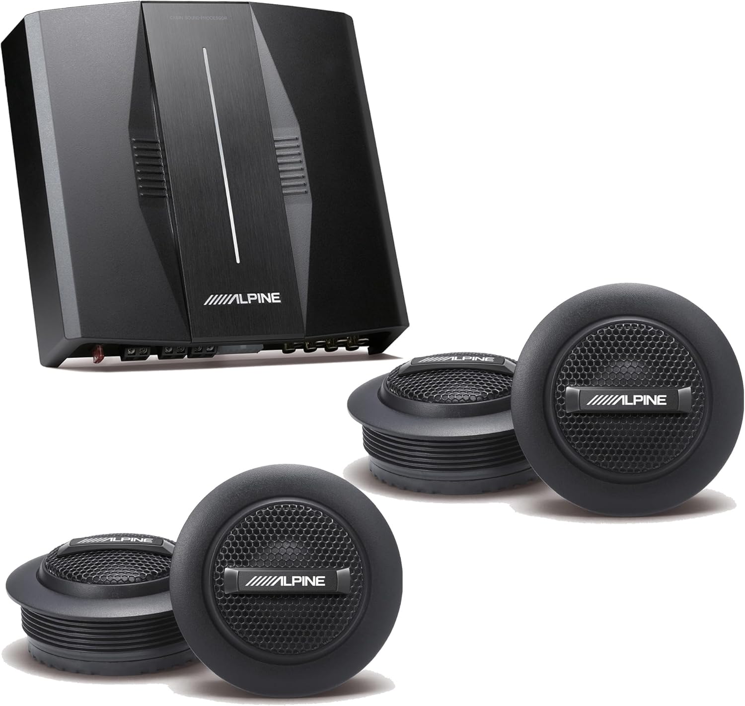 Alpine PXE-C80-88 OPTIM8 8-Channel Hi-Res Digital Sound Processor Amplifier w/ (2) S-S10TW 1