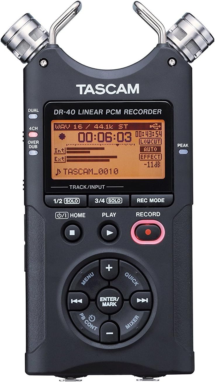 Tascam, 4 AD Converter, usb2.0, Black, DR-40