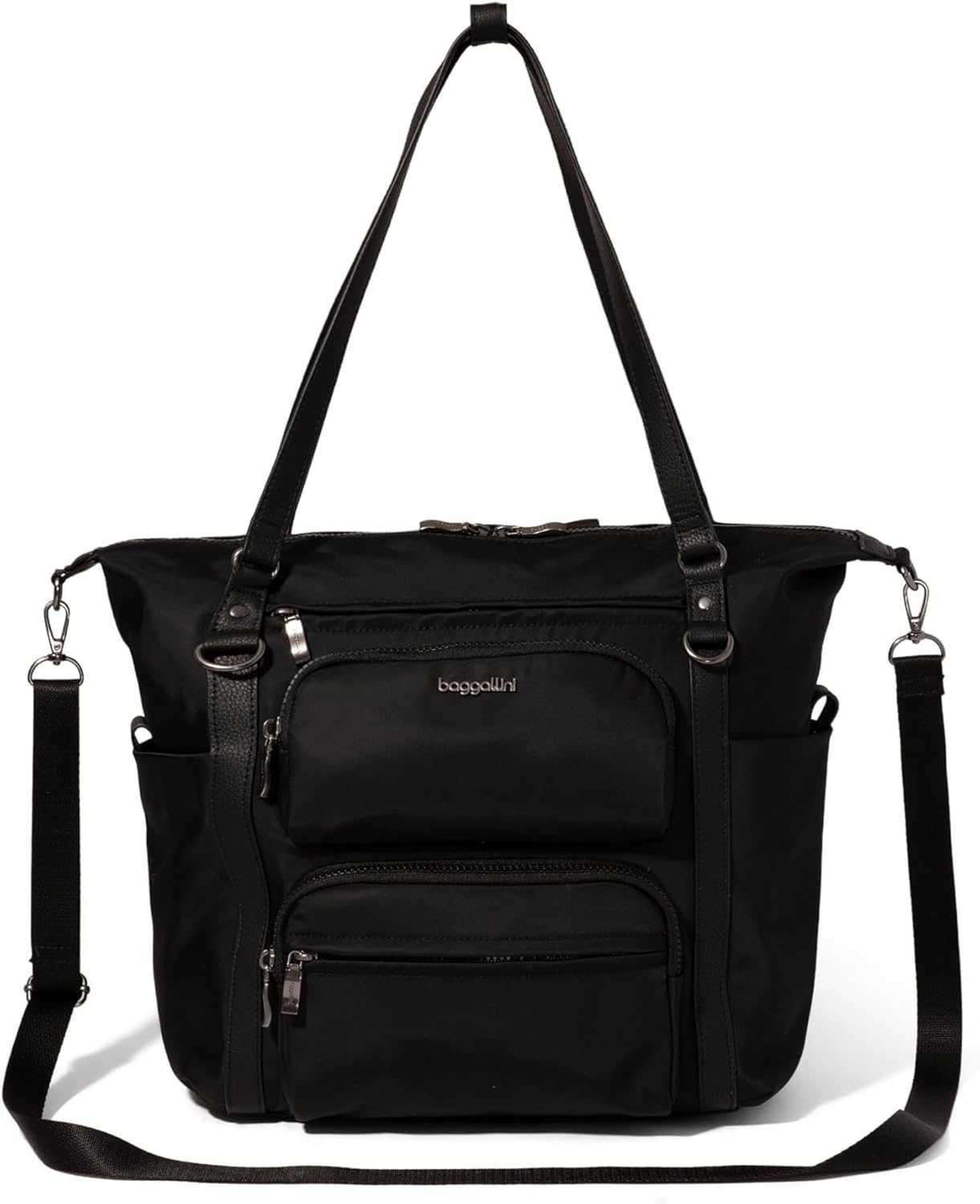 Baggallini, Womens, Nolita Small Convertible Backpack, Black Twill, One Size