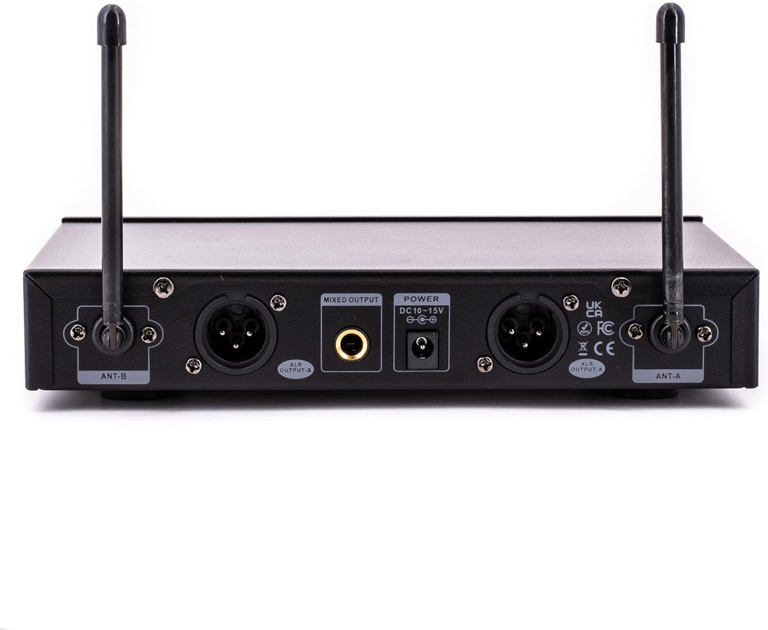 CAD Audio WX200 UHF Wireless Dual Handheld Mic System – 2 Channels, 164′ Range, Metal Receiver, XLR & ¼″ Outputs, 10 Hr Battery