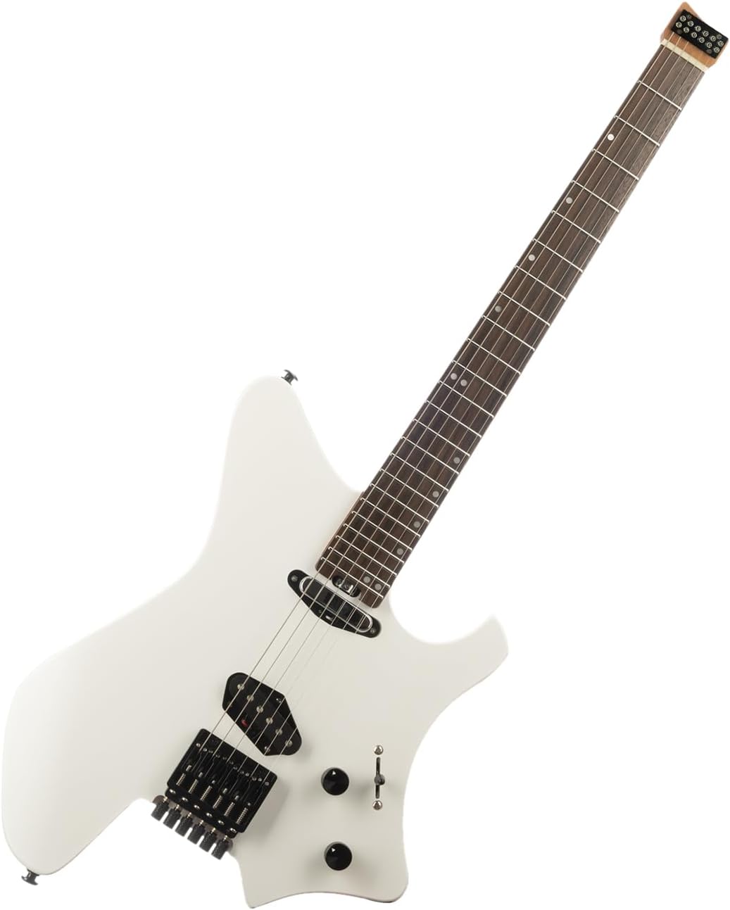 EART GW2T-SE Headless Electric Guitar, Solid Electric Guitar Roasted Mahogany Body with Roasted Canada Hard Maple Standard Artones-TSE Pickup,Satin Finish