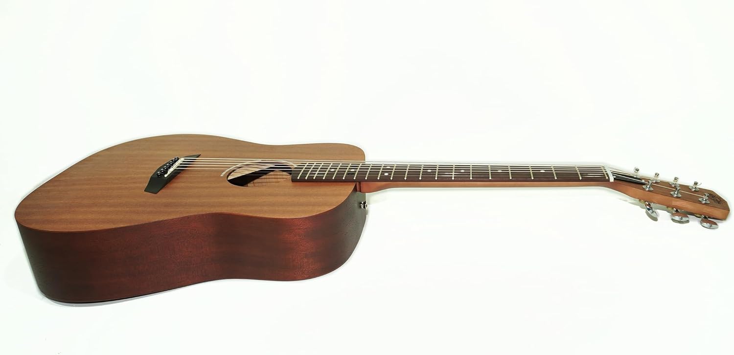 New Acoustic Guitar, Seven 7 String Acoustic Dreadnought Guitar Trembita SunCity made in Ukraine Natural Wood!