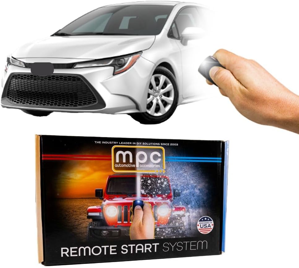 MPC Remote Start Kit Compatible with 2020-2022 Toyota Corolla || Gas || H Key || T-Harness - 3X Lock Fob to Start
