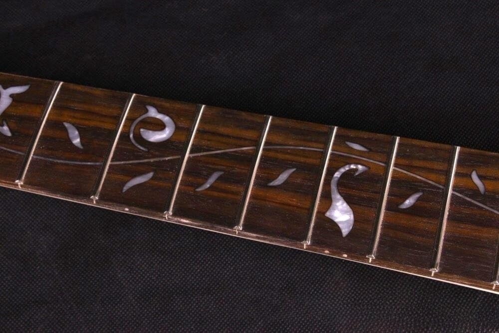 24Fret 34Inch Maple Electric Bass Guitar Neck Rosewood Fretboard Vine Inlay