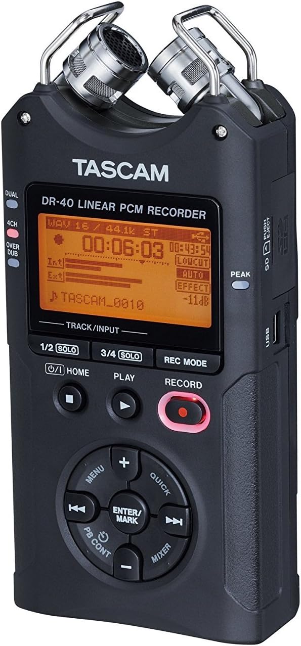 Tascam, 4 AD Converter, usb2.0, Black, DR-40