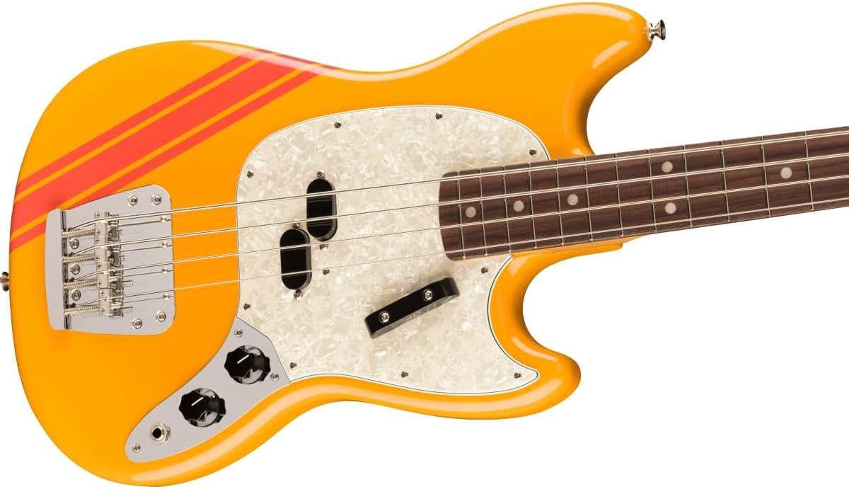 Fender Vintera II '70s Mustang Bass - Competition Orange with Rosewood Fingerboard