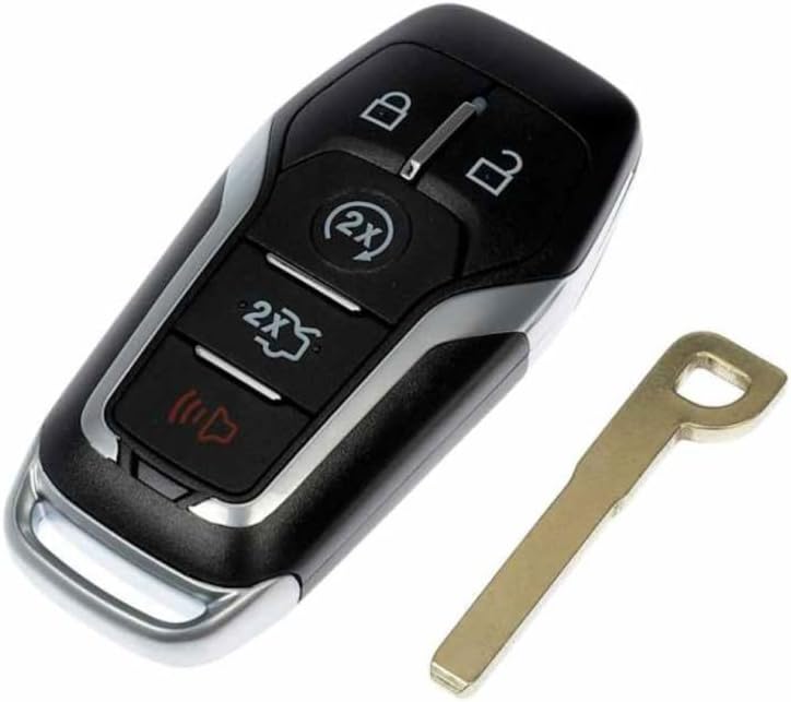 KarParts360 for Lincoln MKZ 2013 2014 2015 2016 Keyless Entry Remote | Black Color | 5 Buttons | Key Fob Item Style | Emergency Key Blade Style | Replacement for 164-R7989, 164-R7991