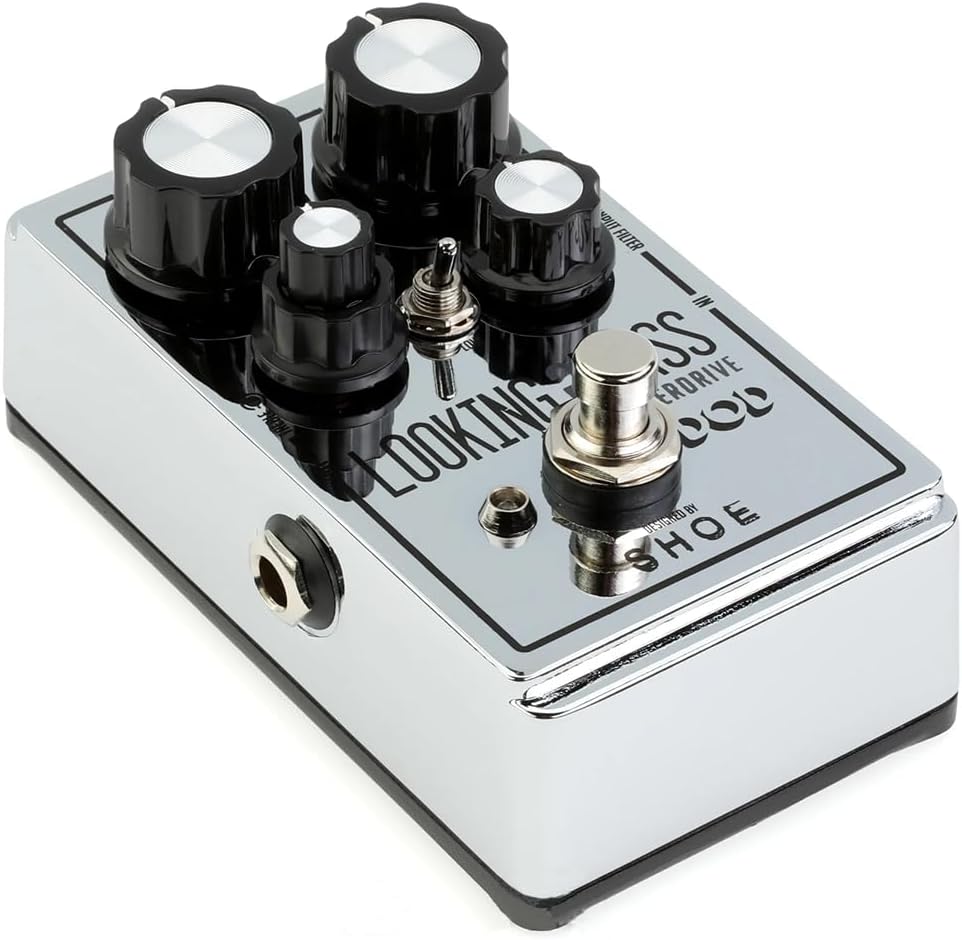 DigiTech Looking Glass Effect Pedal Bundle w/ 2-Pack Strukture S6P48 Woven Right Angle Patch Cable, 12-Pack Guitar Pick and Liquid Audio Polishing Cloth