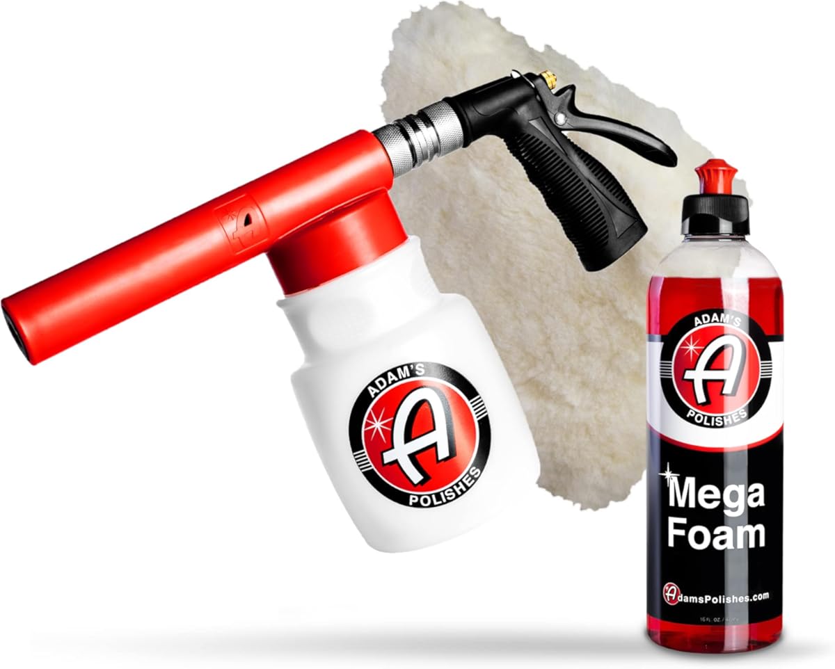 Adam's Polishes Premium Foam Gun & Mega Foam Bundle - Car Wash Foaming Sprayer for Garden Hose | Mix with Car Soap & Water & No Pressure Washer Required | Premium Grade Auto Detailing Tool