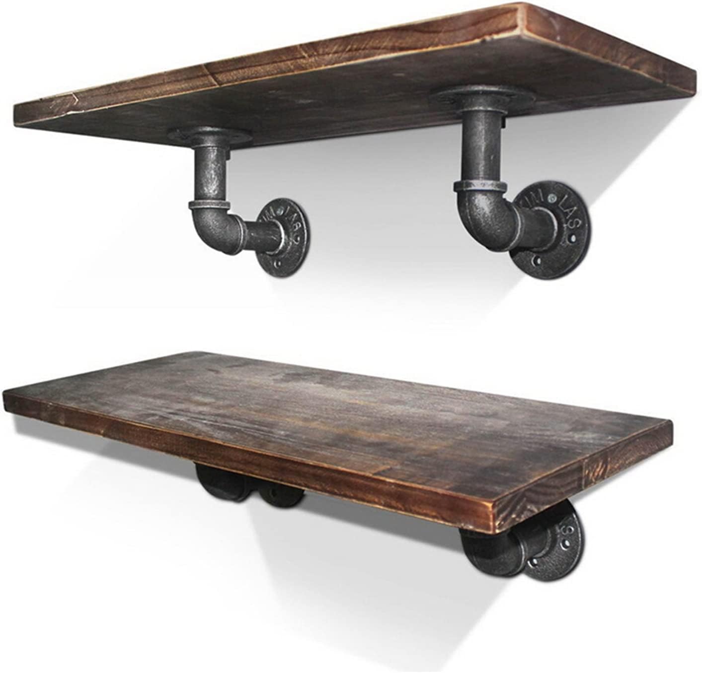 Drsyffsup Wall Mount Storage Rack, Industrial Pipe Floating Corner Shelves Flower Stand Book Shelf, for Bedroom, Bathroom, Living Room, Kitchen,Home Office,Bar Decorative (Size : 60x20cm)