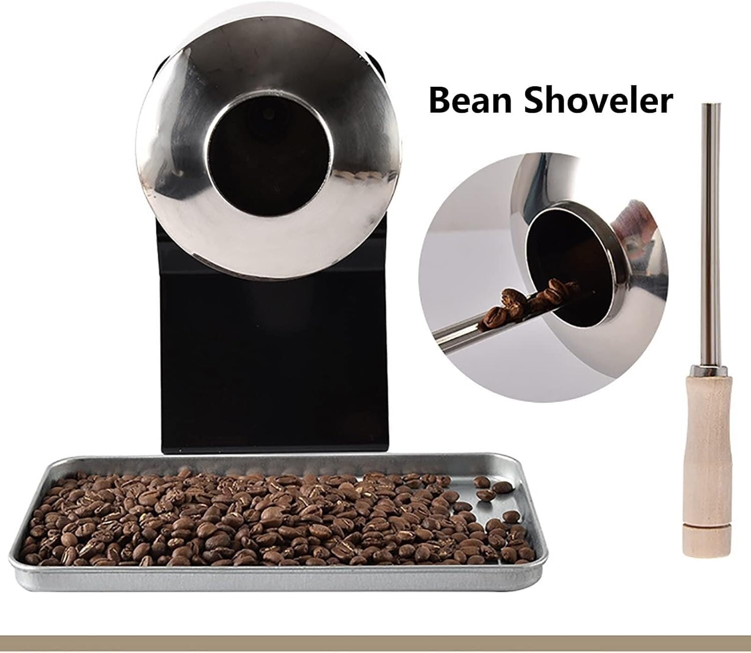 Electric Coffee Bean Roaster Machine,Electric Household Stainless Steel Drum Type Rotation Coffee Bean Roaster Roller for Baking Coffee