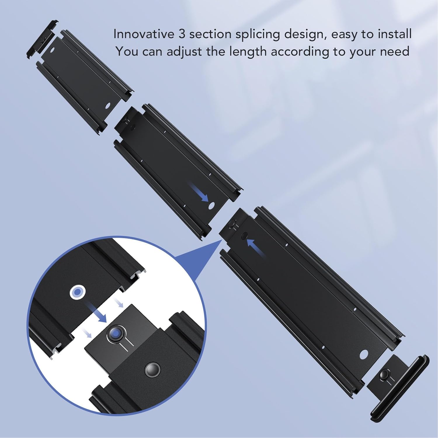 Wall Mount Guitar Rack with 5 Adjustable Hooks Metal Musical Instrument Hanger for Acoustic Electric Guitars Basses