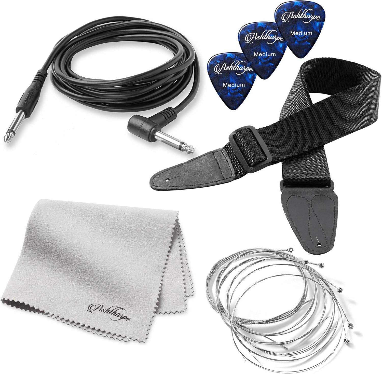 Ashthorpe 39-Inch Electric Guitar (Green-Black), Full-Size Guitar Kit with Padded Gig Bag, Tremolo Bar, Strap, Strings, Cable, Cloth, Picks