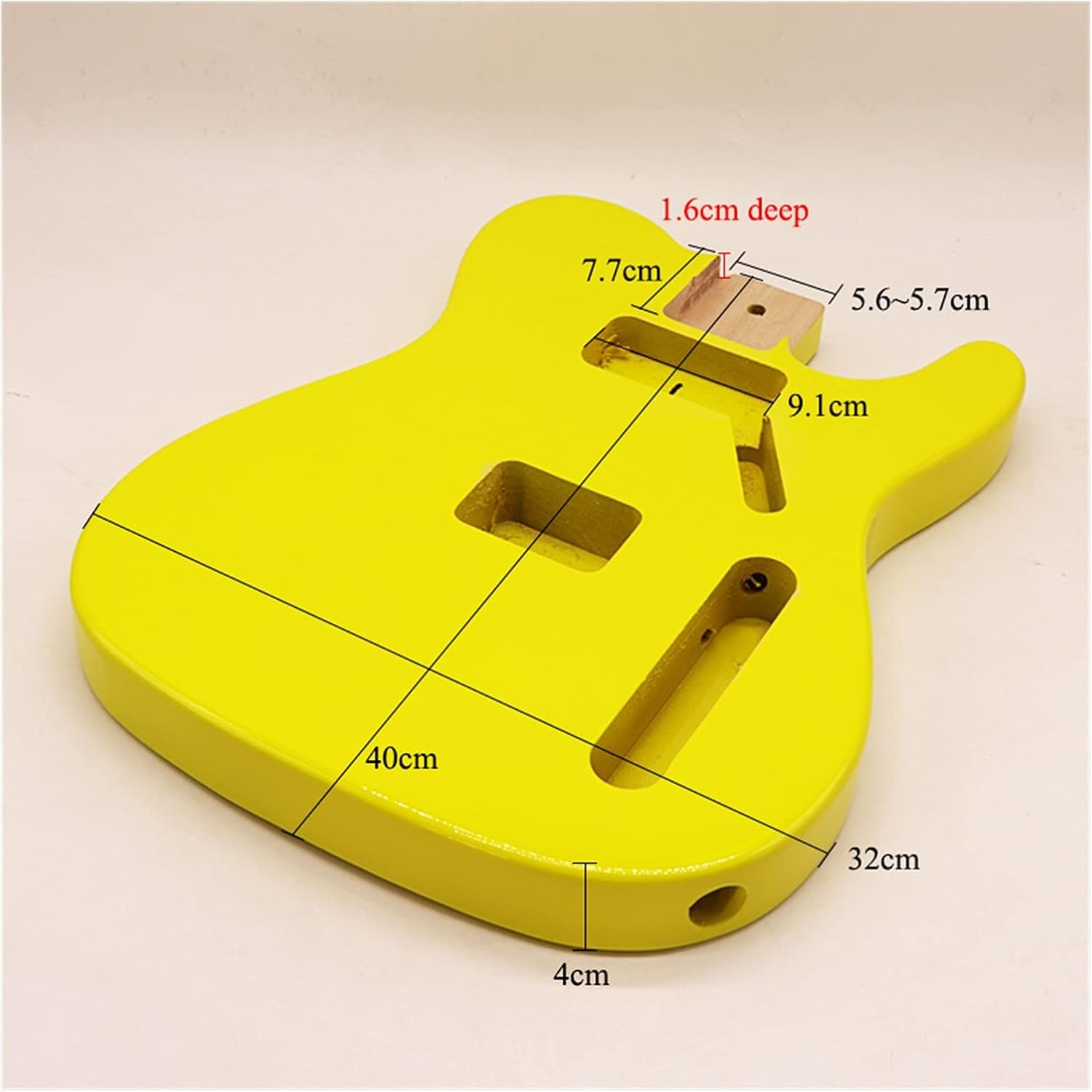 Unfinished Guitar Body Yellow Body DIY Guitar Parts Poplar Wood Guitar Body Guitar Barrel Guitar DIY Accessory