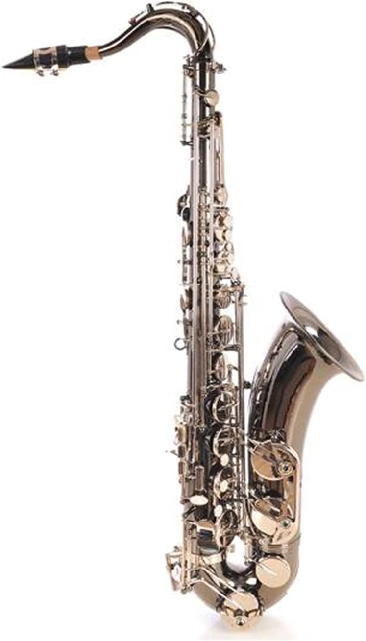 Sax Beginners Kit Bb Tenor Black Nickel Saxophone Instrument B Flat Sax with Case Mouthpiece Accessories Wind Instrument (Color : Black Nickel)