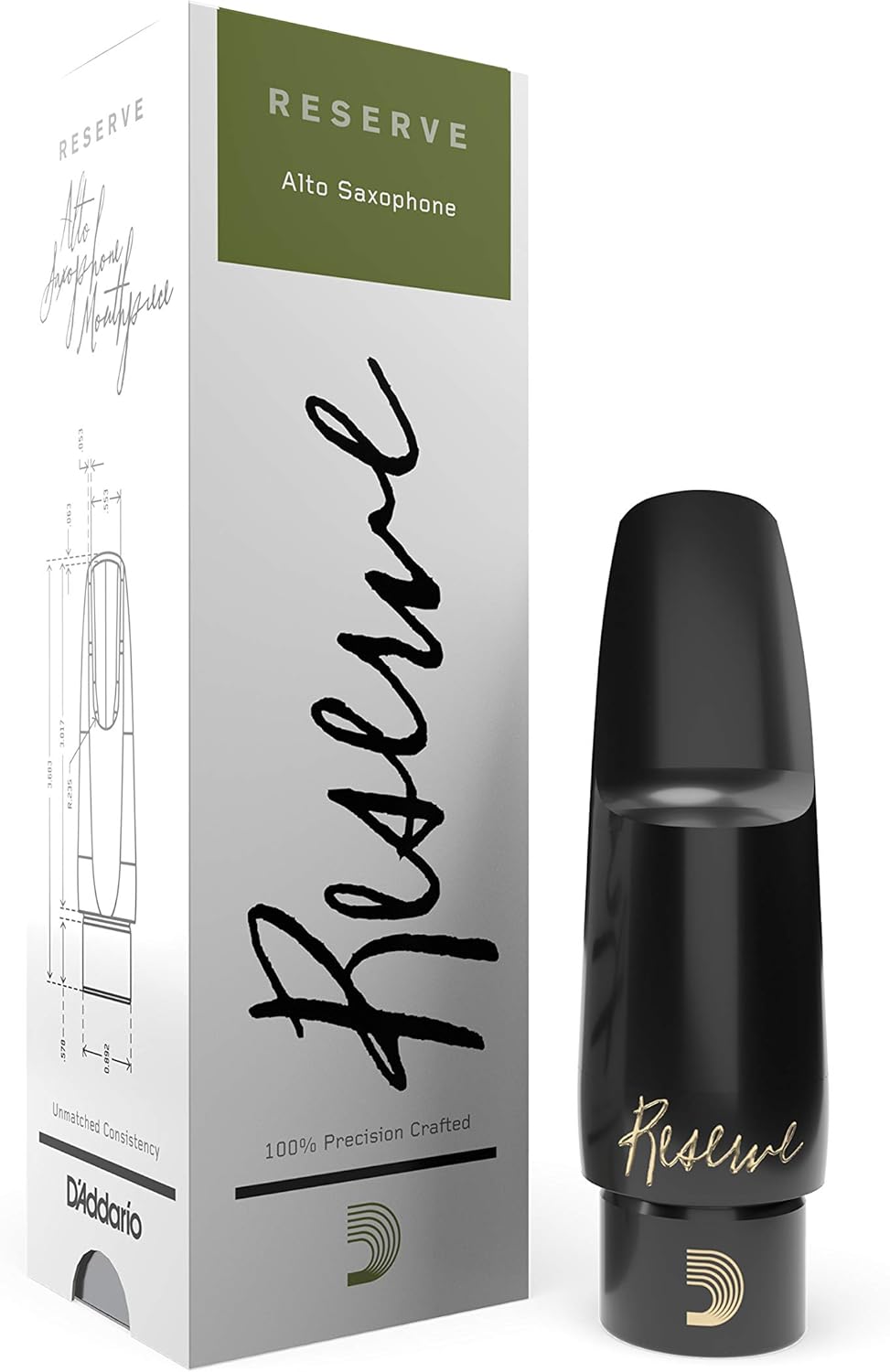 D’Addario Woodwinds Reserve Alto Saxophone Mouthpiece, D155