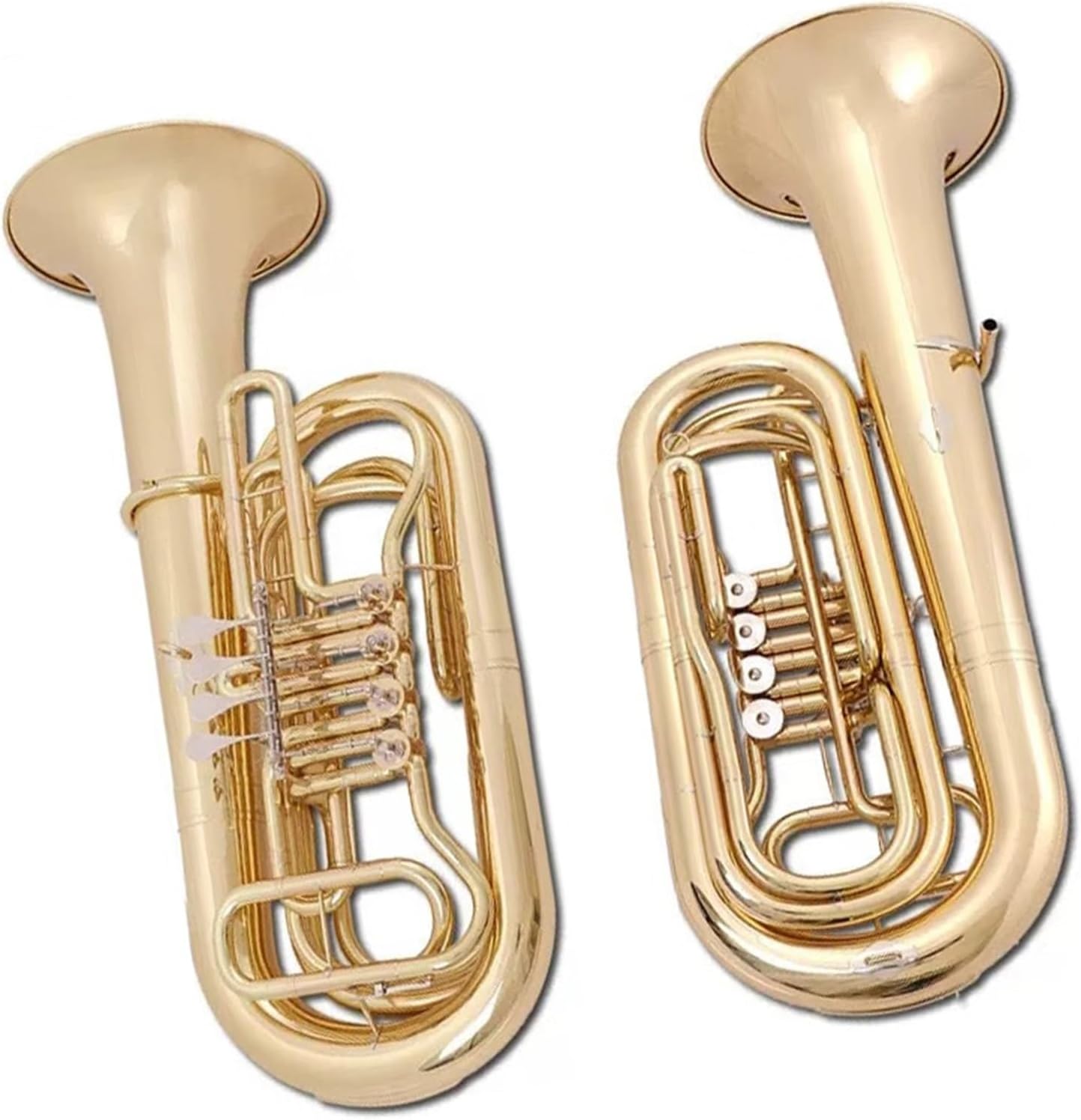 Beginner euphonium Lacquer Gold Four-flat Key Trombone Instrument Brass Band Bass Beginner Performance