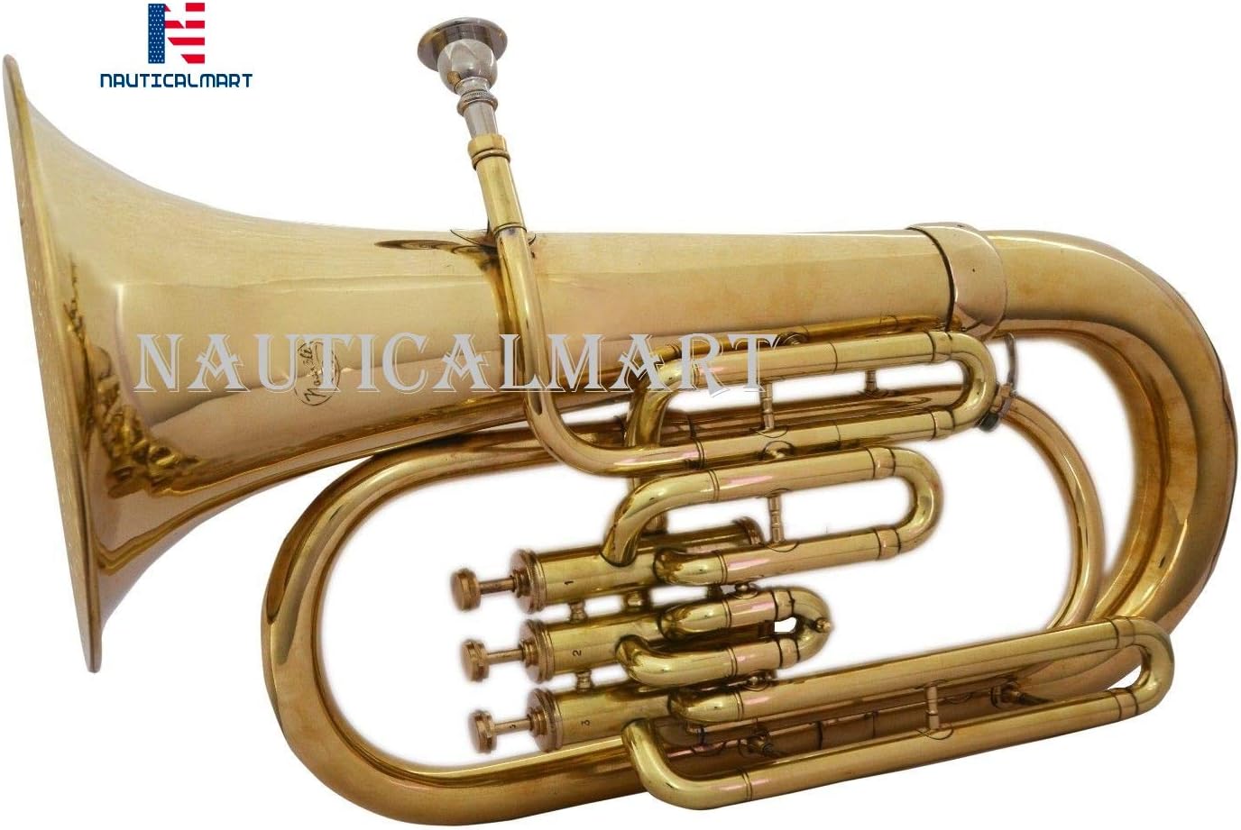 Full Brass Bb Euphonium 3 Valve Musical Instrument