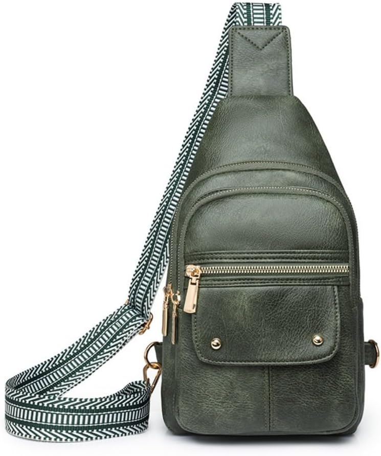 Genuine Leather Sling Bag for Women, Anti-Theft Crossbody Purse with Adjustable Strap, Secure Travel Bag for Ladies