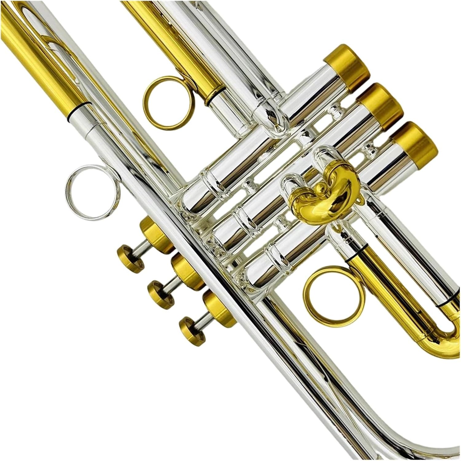 Trumpet Brass Set Bb Trumpet Silver Plated Professional Brass Instrument With Box Accessories
