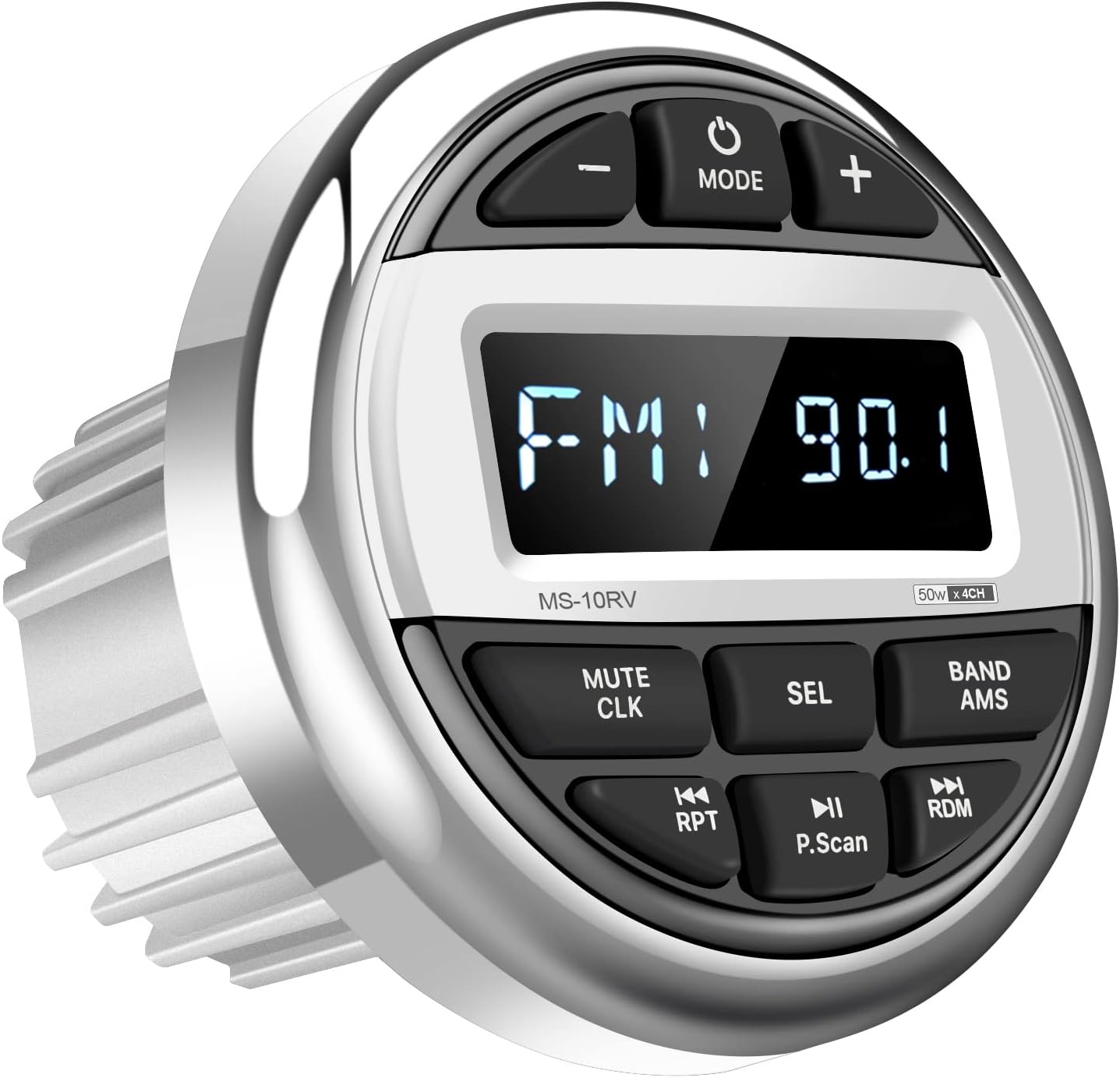 Bluetooth Marine Boat Radio Receiver: Waterproof Marine Gauge Stereo System - HD LCD Display AM FM Tuner MP3 AUX-in USB Built-in EQ