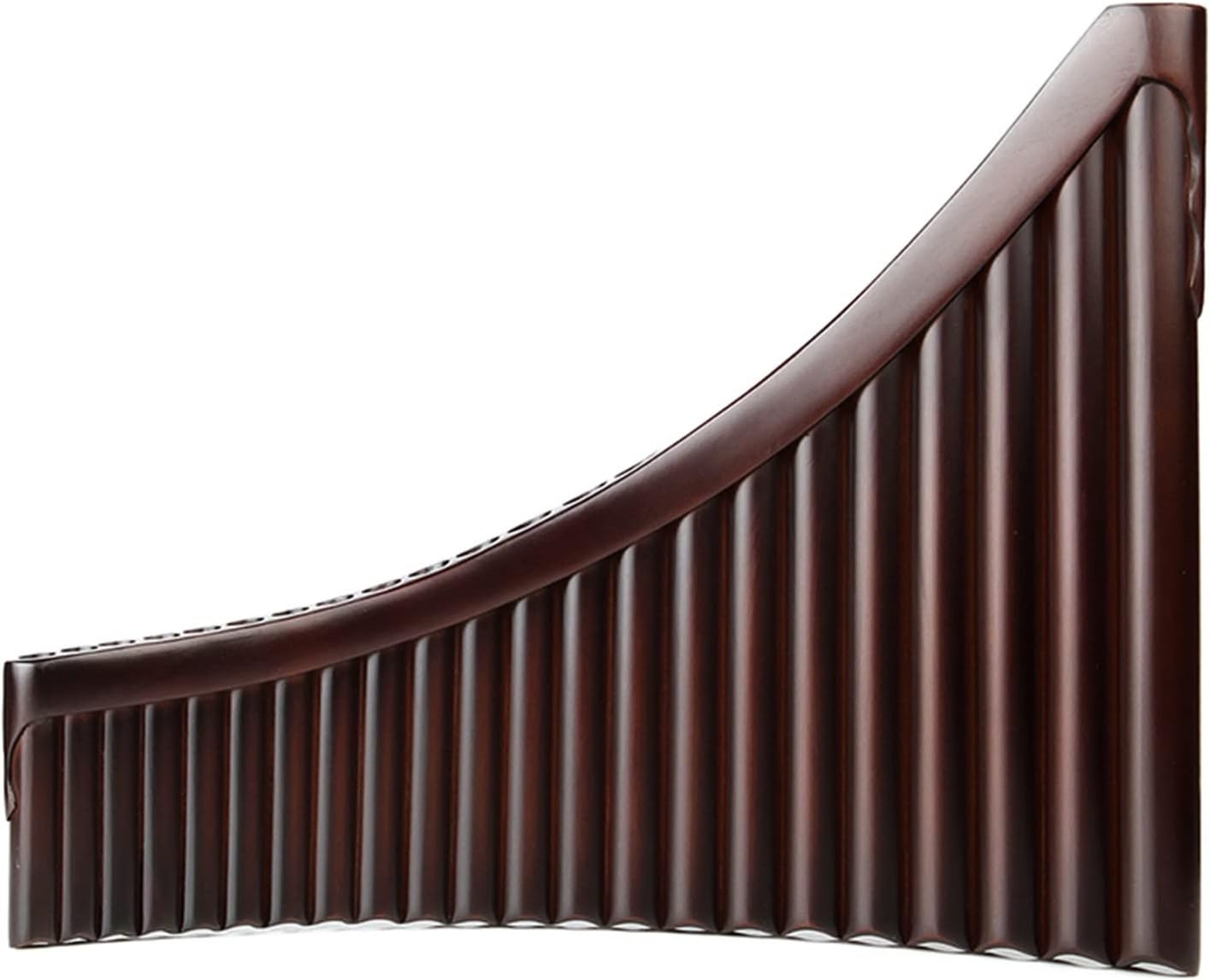 22 Pipes C Key Brown Pan Flute Traditional Woodwind Instrument Handmade Bamboo Pan Flute (Color : 22G Left)