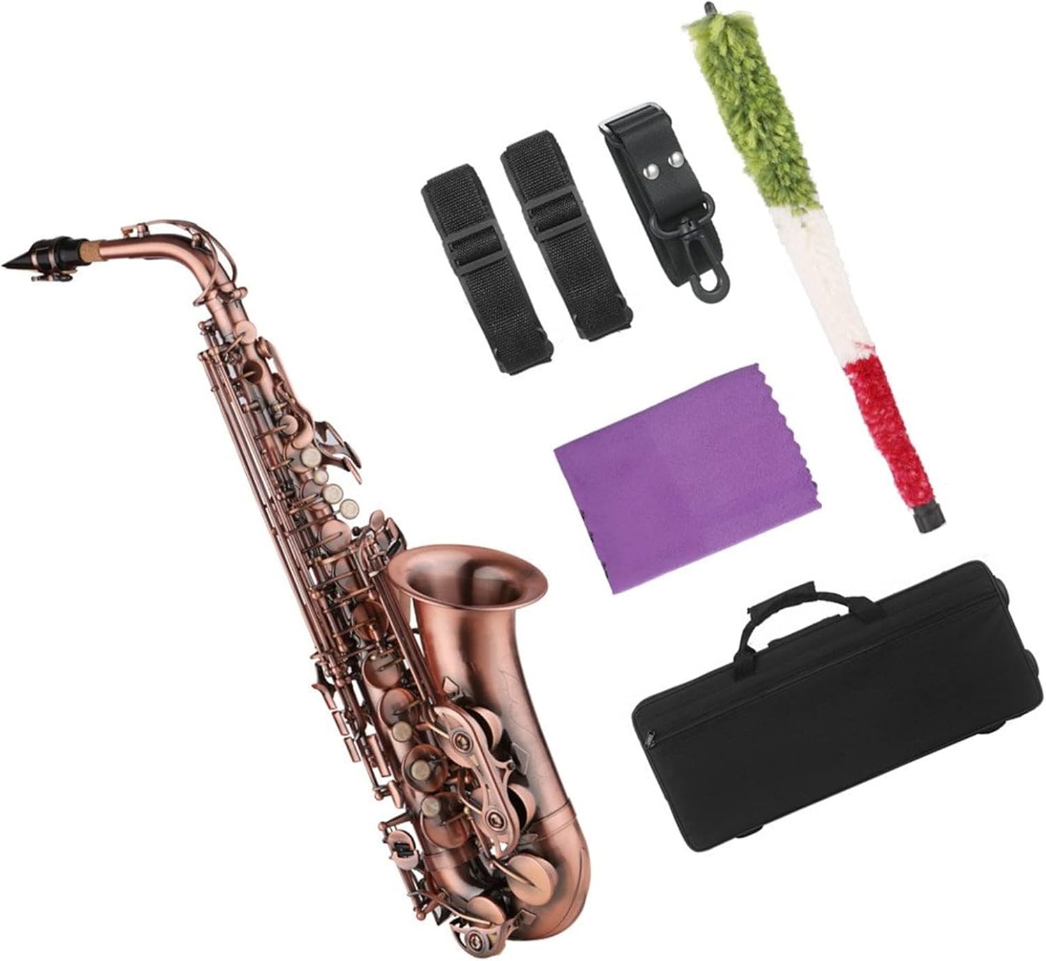 EB Saxophone Brass Material Woodwind Instrument with Case Cleaning Cloth Brush Sax Strap Mouthpiece