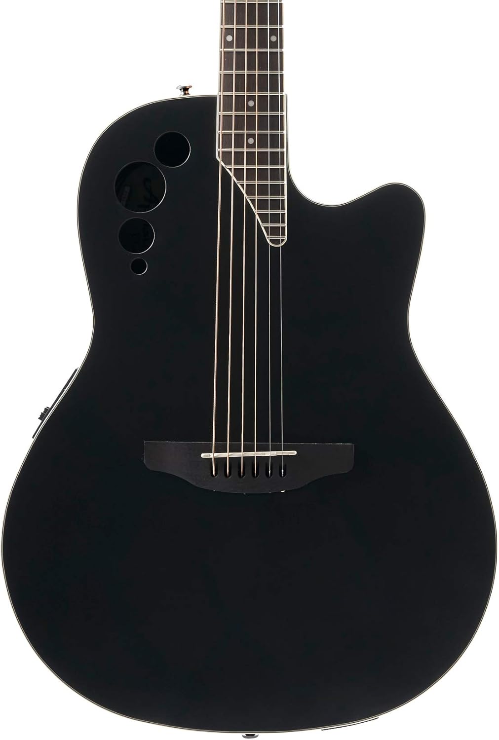 Ovation Applause Elite Mid Depth Acoustic-Electric Guitar,Black Satin
