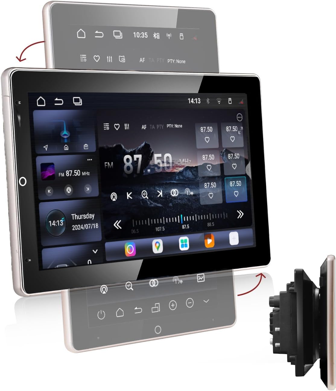 AMASE AUDIO Ultra-Thin Android 13 Car Radio, Octa Core(4+64GB), Wireless Carplay Android Auto, DSP+, Compatible with Old Mazda 3 (2004-2009), 9