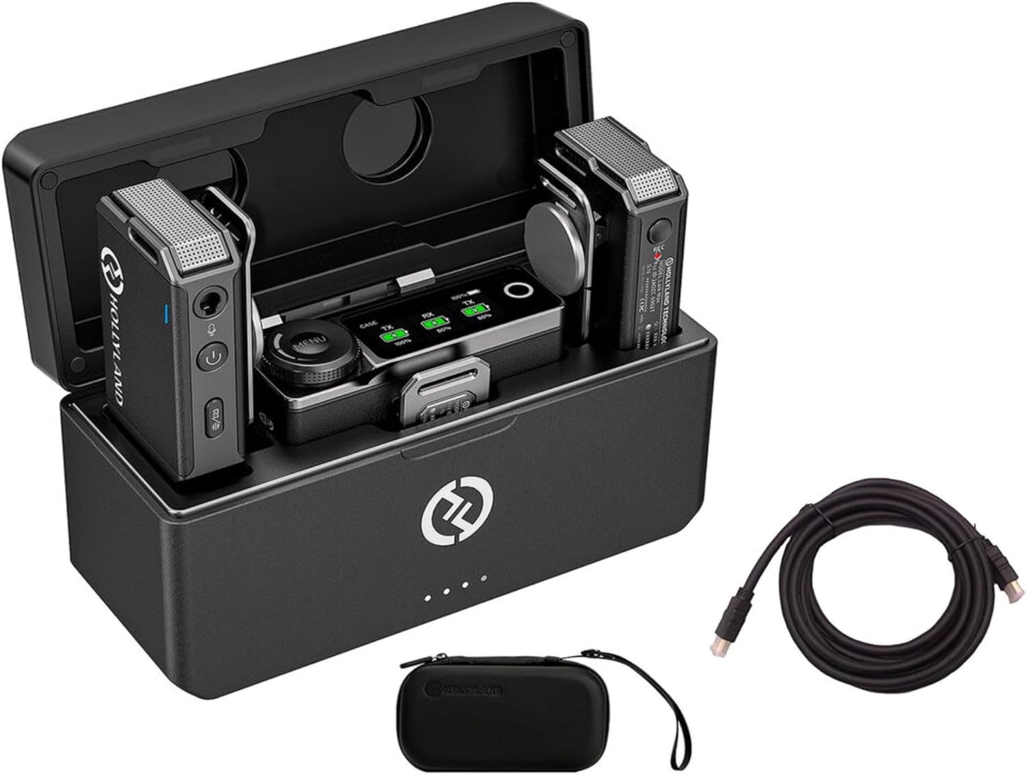 Hollyland Lark MAX Duo-B with HS-101 24K Golded Plated HDMI Cable