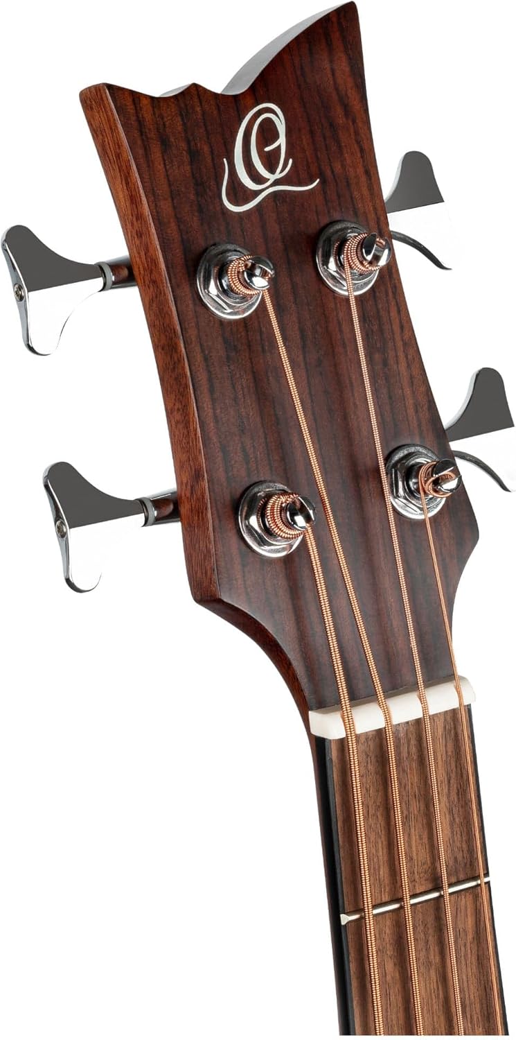 Ortega Guitars Deep Series 4 String Acoustic Bass Guitar, Right-handed, Bourbon Fade, (D7CE-BFT-4)