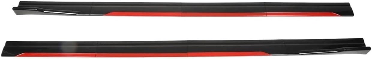 Side Skirts 8PCS/Set Car Body Styling Side Skirt Trim Splitters Diffuser Winglet Bright Black Red Universal Compatible for Accord/Civic/Corolla Car Accessories