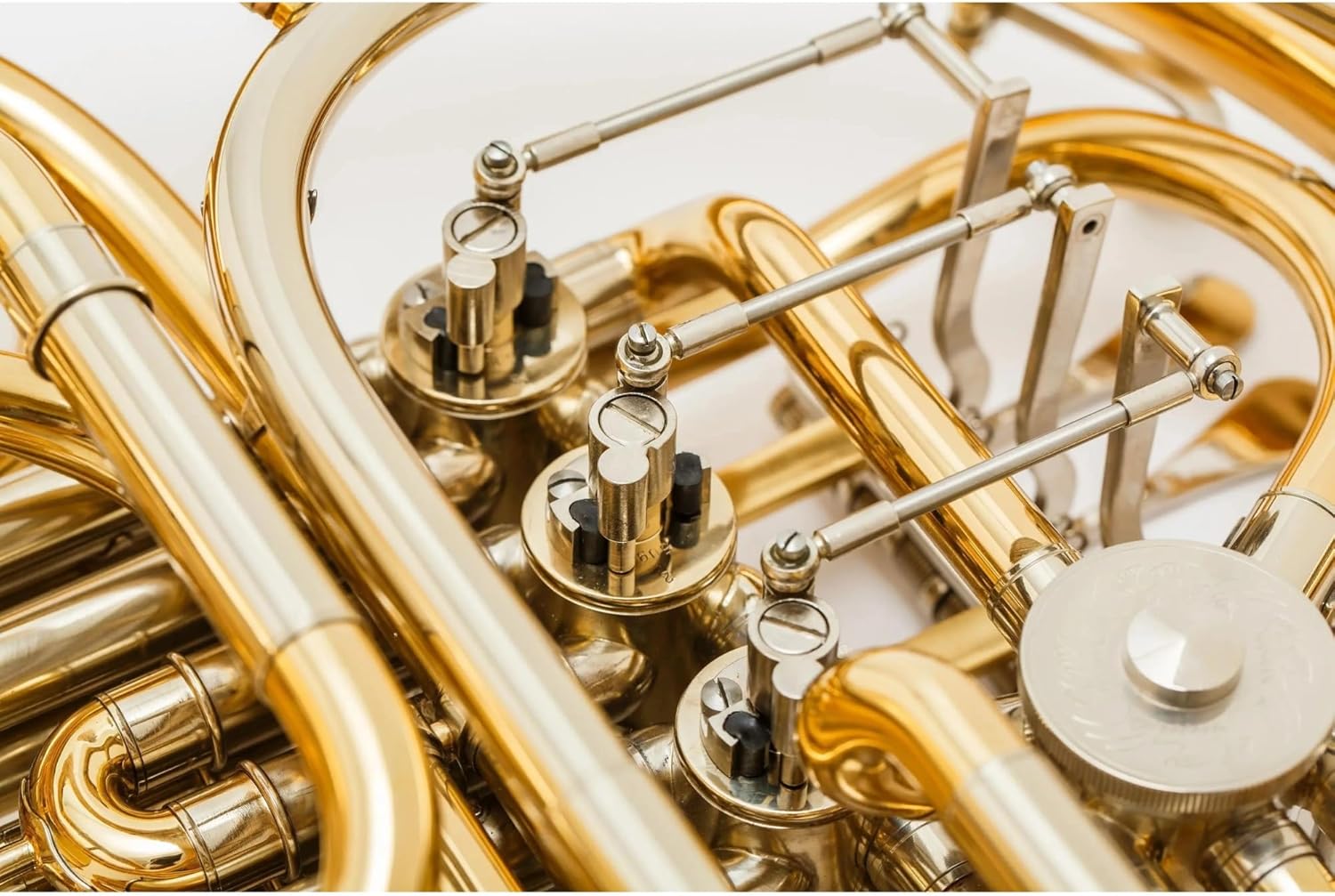 Brass French Horn Gold brass body 4key double professional French horn