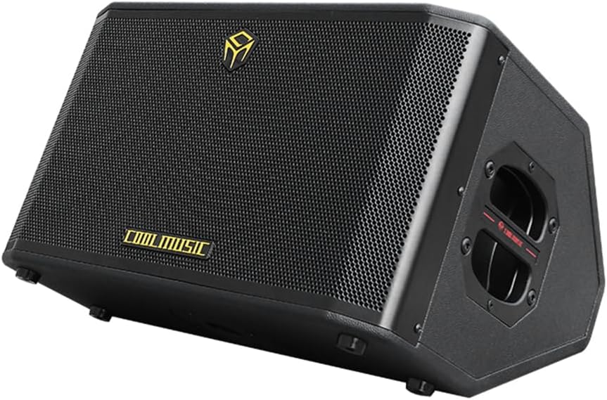 Coolmusic 300W Professional Acoustic Guitar Amp，Busking Amplifier PA System with 7 Inputs, Studio-Grade Reverb/Chorus/Delay/Tremolo/Phaser/Flanger, 3-Band EQ