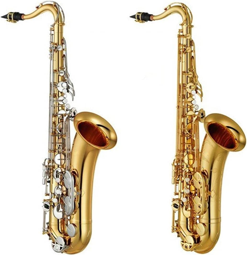 Sax Beginners Kit Japan Tenor Flat B Saxophone Gold Lacquer Saxophone Tenor Falling E Sax Silver Keys Tenor Saxphone Wind Instrument (Color : Golden)