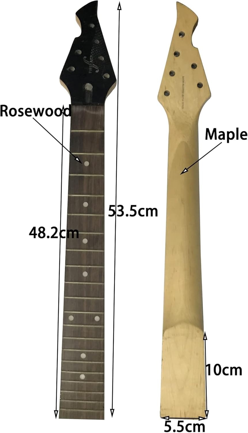 Unfinished Guitar Body&Neck Paulownia Wood Guitar Accessories DIY Triangle Electric Guitar Electric Guitar Neck