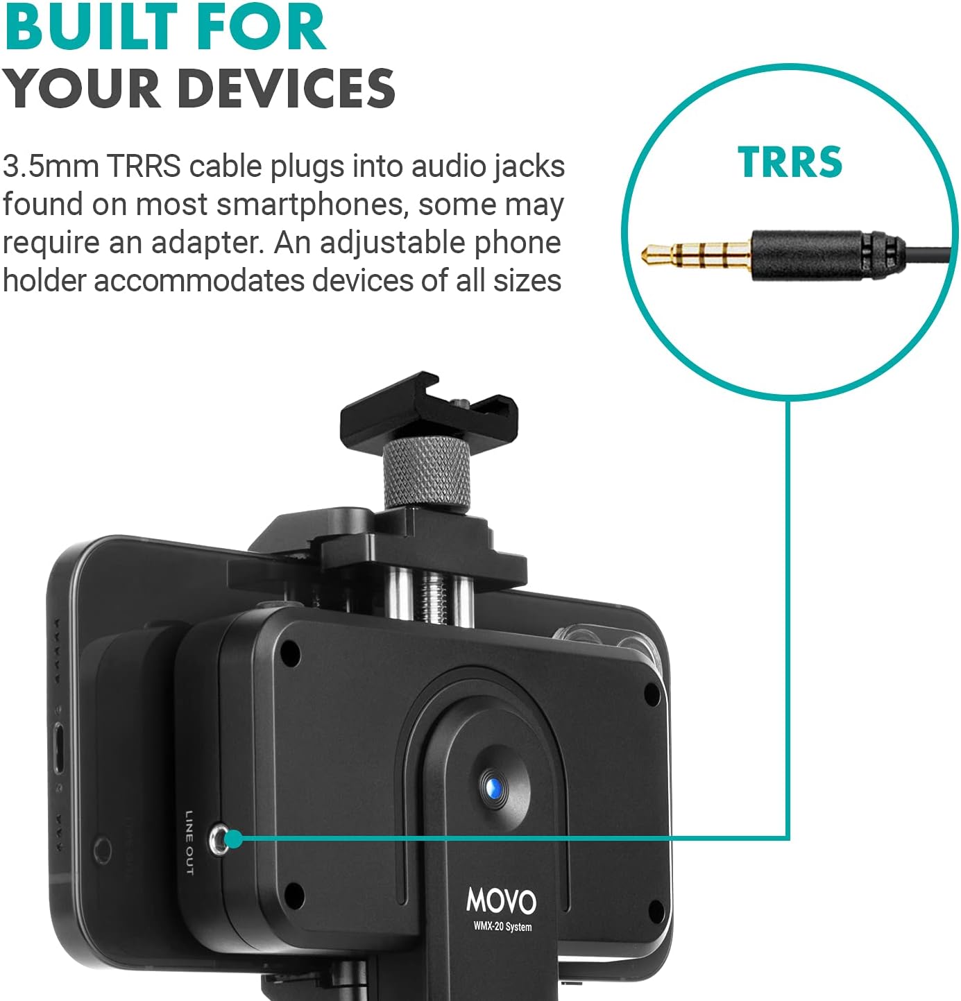 Movo 48-Channel UHF Wireless Microphone System for Interviews - 2X Handheld Wireless Microphones, Smartphone Receiver, and Mini Tripod - Cordless Microphone Set for Interviewer, Vlogger, Reporter