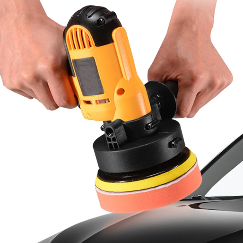 700W Car Polisher, 5 Inch car Buffer Polisher, Variable Speed 600-3700 RPM, Car Detailing Buffer Polisher Machine Kit, Detachable Handle for Car Detailing Polishing Waxing