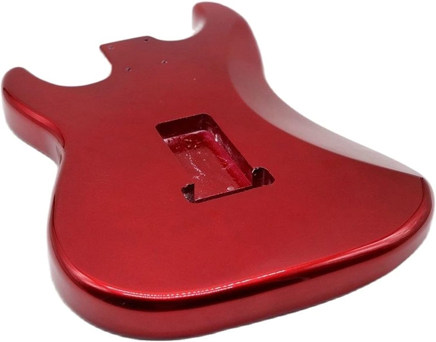 Unfinished Guitar Body Metallic Red ST Electric Guitar Body Poplar Wood Guitar Barrel High Gloss Finish Guitar Parts Accessories Guitar DIY Accessory