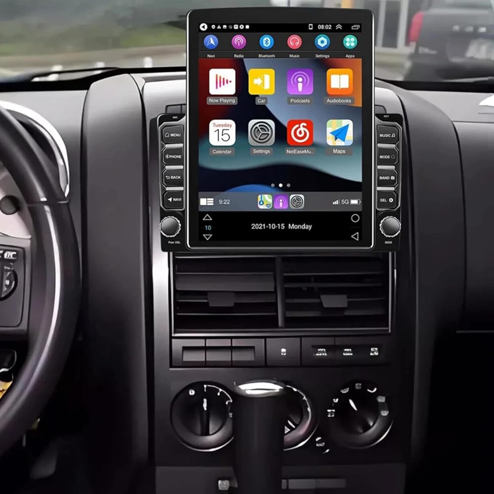 PHEZEN 9.7 inch Touchscreen Car Stereo Fit for Ford Explorer 2006-2010, Android 13 Double Din Car Radio with Carplay & Android Auto in-Dash Navigation BT Mirror Link WiFi Backup Camera 2+32G