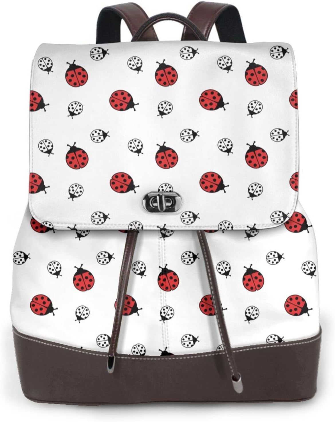 Ladybug for Womens Backpack Purse Microfiber PU Anti-theft Large Fashion Designer Travel Bag Ladies Shoulder Bags