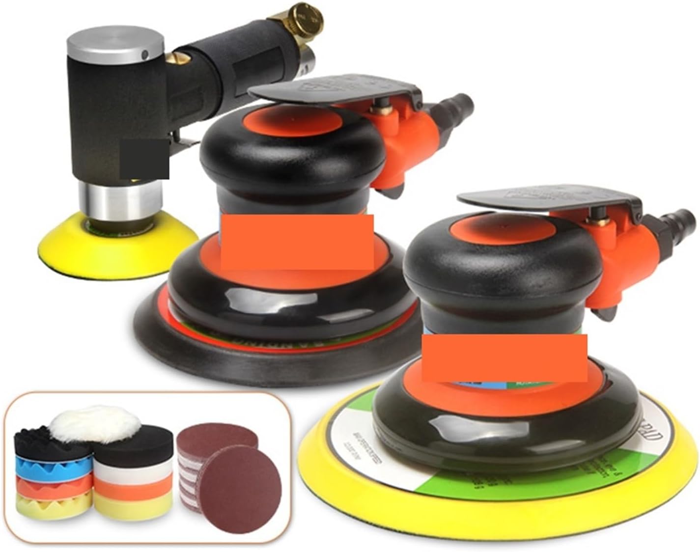 Polishing/Grinding Machine,5MM Eccentric,125/150MM Orbital Grinder/Sander,Sandpaper Polishing Wheels Kit for Woodworking(6In Grinder)