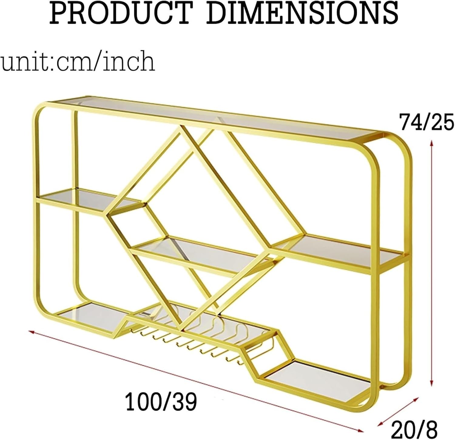 Floating Shelves with Hanging Wine Glass Rack for Whiskey Bottles Corner Bar Organizer Display Rack for Mini Bar Wall Mount Bottle Display Shelf (Black Light 100cm)